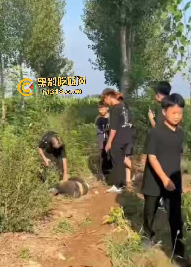 河北邢台精神小伙们因男生考试不给抄答案直接拉到树林旁暴揍，一旁拍照女生还说好帅啊！-4
