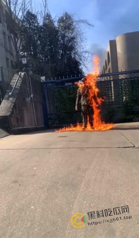 美国空军在以色列大使馆前自焚！临死前高呼不做种族灭绝的同谋 是英雄还是极端分子？-4